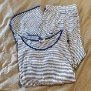 LAKE PAJAMAS - Long-Long Pima Set - Lapis Blue - Size M